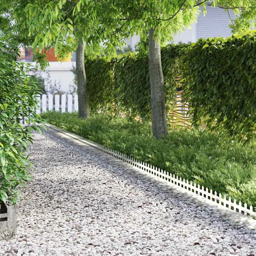 vidaXL Delimitadores de relvado 20 pcs Prateado 103 x 0,05 x 22 cm