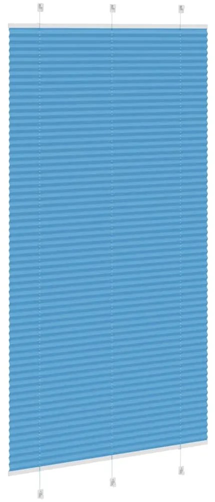 Azul Plissada Cega 105x200 cm Largura Tecido 104,4cm Poliéster