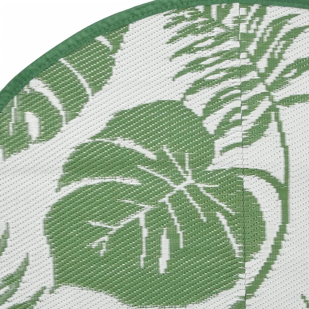 Tapete de exterior Ø120 cm ARAKIL PP Verde