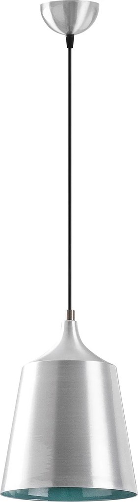Lustre Dodo – Prateado e Turquesa – 20 x 20 cm, Altura 125 cm