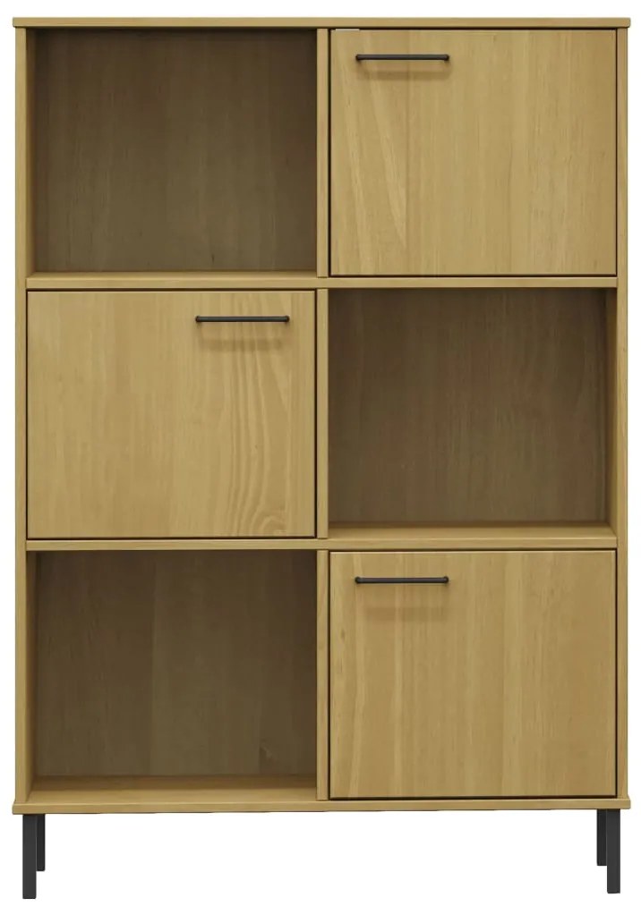 Estante c/ pernas metal 95x35x128,5 cm madeira OSLO castanho