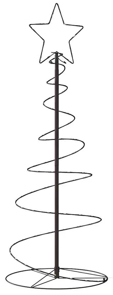 LED Árvore de Natal 80 LEDs Branco Quente 120 cm