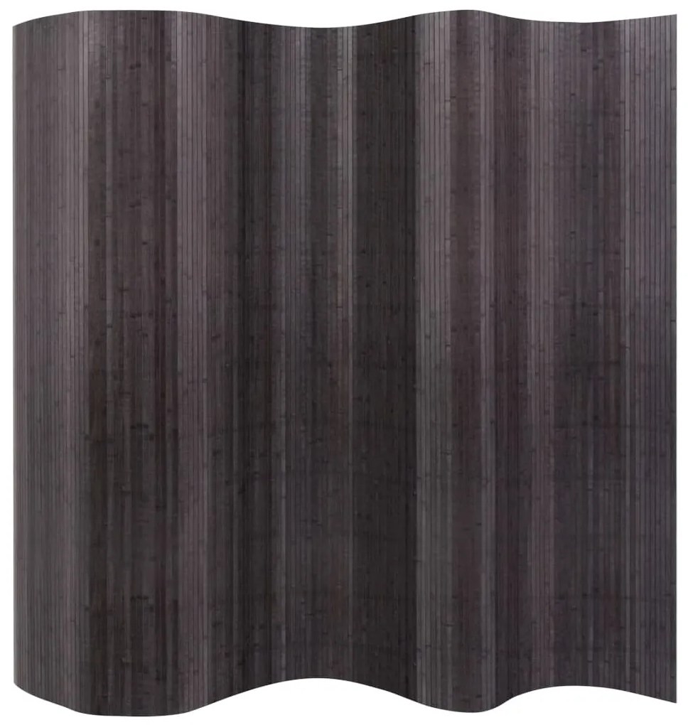vidaXL Biombo/divisória de sala 250x165 cm bambu cinzento