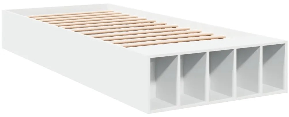 Estrutura de cama 90x200 cm derivados de madeira branco