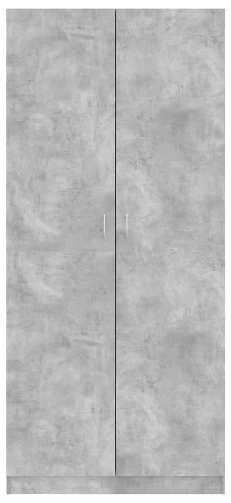 Roupeiro 90x52x200 cm derivados de madeira cinzento cimento
