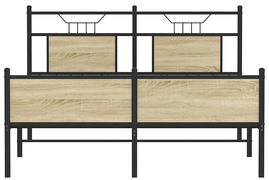 Estrutura cama s/ colchão derivados de madeira carvalho sonoma