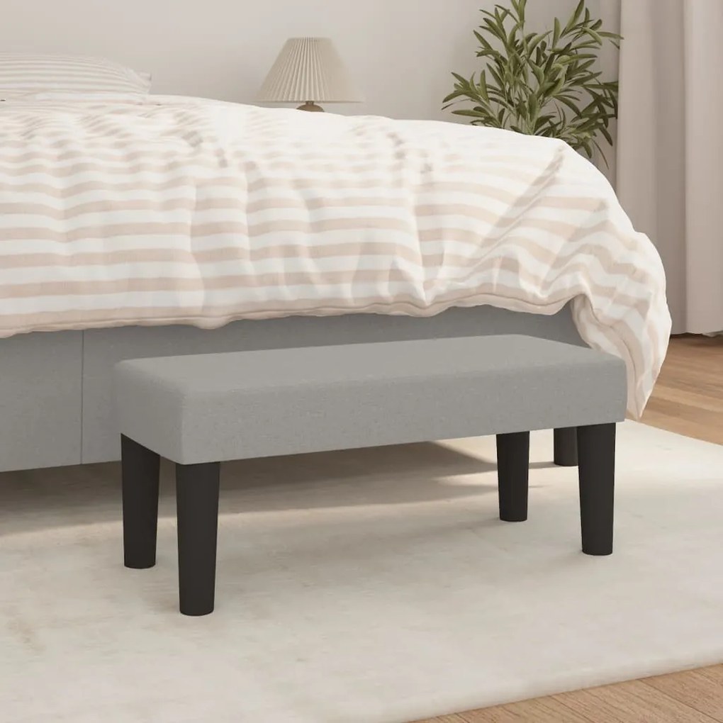 vidaXL Banco 70x30x30 cm tecido cinzento-claro