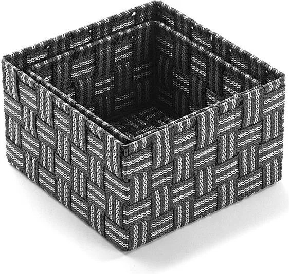 Conjunto de Caixas de Organização Empilháveis Têxtil (2 Peças) (20 x 12 x 20 cm)