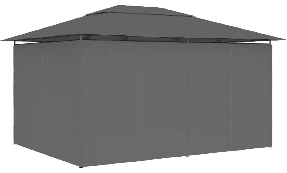 Tenda de jardim com cortinas 4x3 m antracite