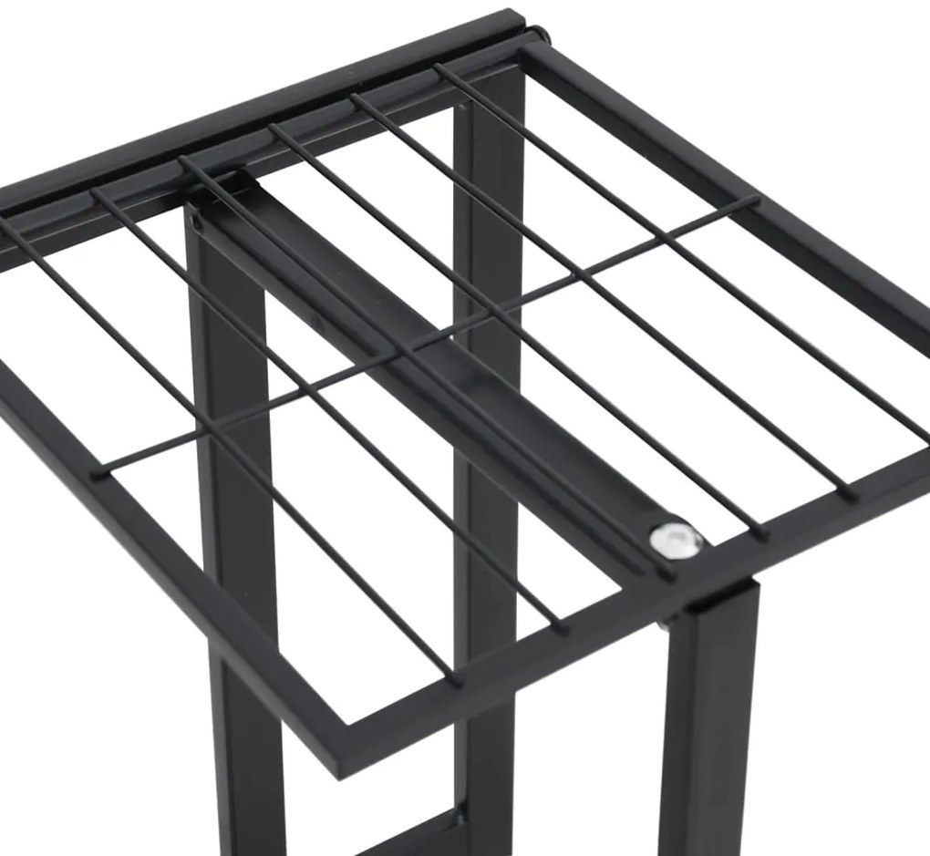 Suporte de vasos c/ 5 prateleiras 43x22x98 cm metal preto