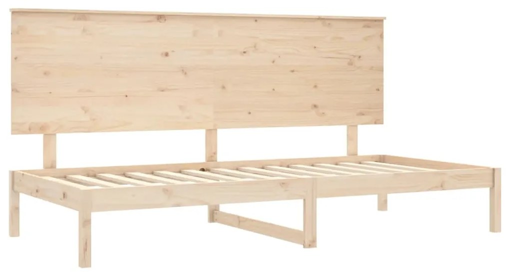 Sofá-cama sem colchão 90x200 cm madeira de pinho maciça