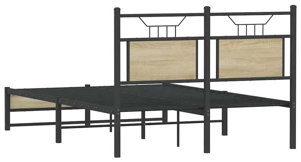 Estrutura cama s/ colchão derivados de madeira carvalho sonoma