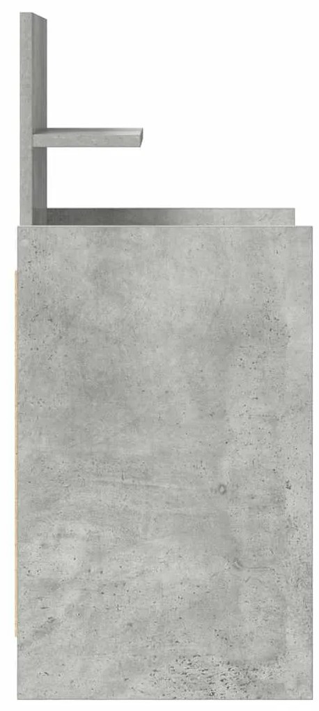 Mesa de cabeceira com 2 gavetas 38x34x80 cm cinzento cimento