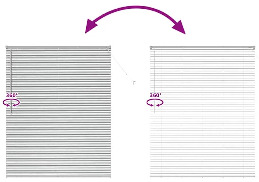 Persiana de Janela com cortinas Outros Manual Prata 80 x 130 cm Alumín