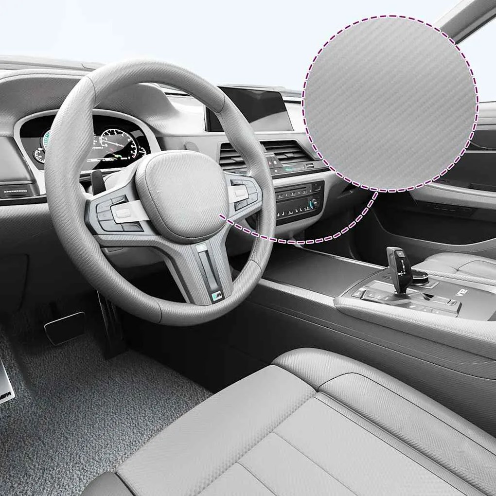 vidaXL Películas para carro 2 pcs 100x150 cm + 50x150 cm prateado 4D