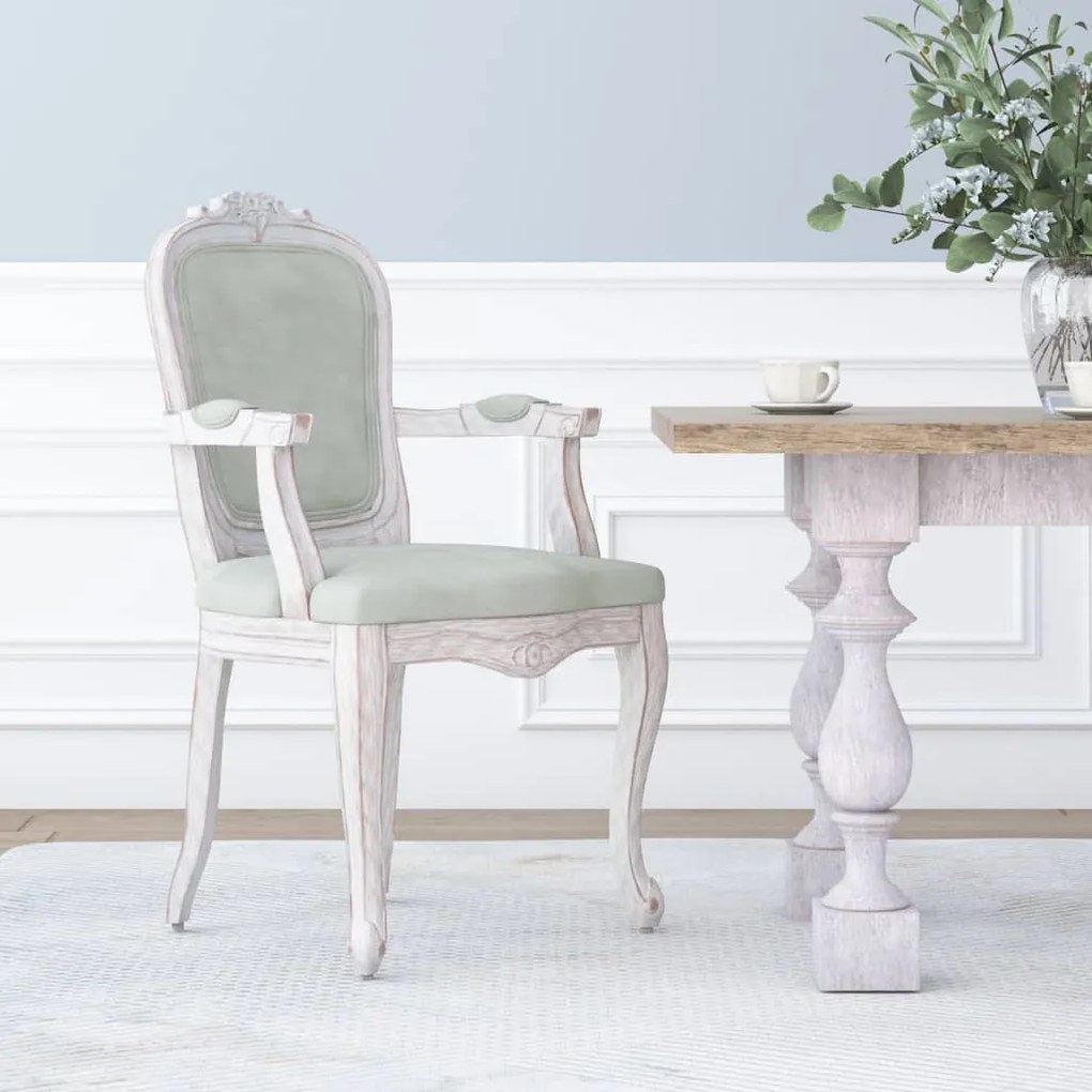 vidaXL Cadeira de jantar 62x59,5x100,5 cm veludo cinzento-claro