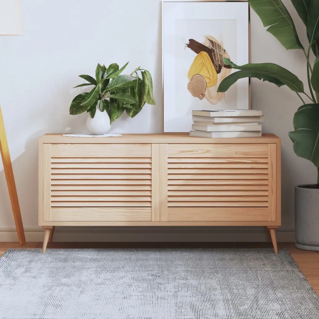 vidaXL Portas de armário 2 pcs com design de persiana pinho maciço