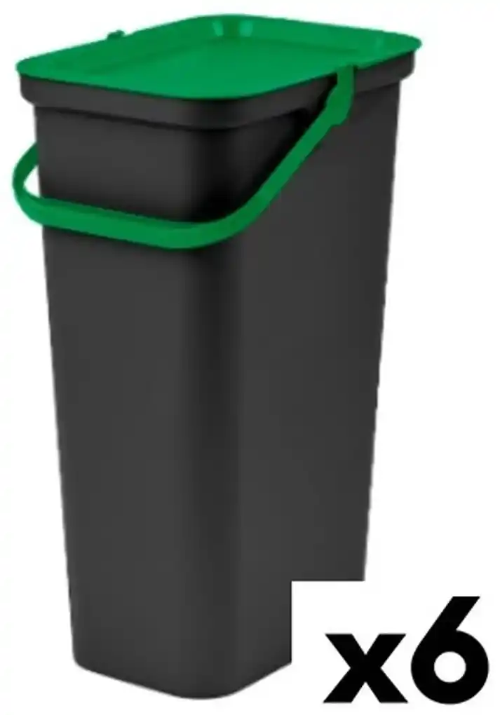 Caixote de Lixo para Reciclagem em Inox de 72L com Abertura
