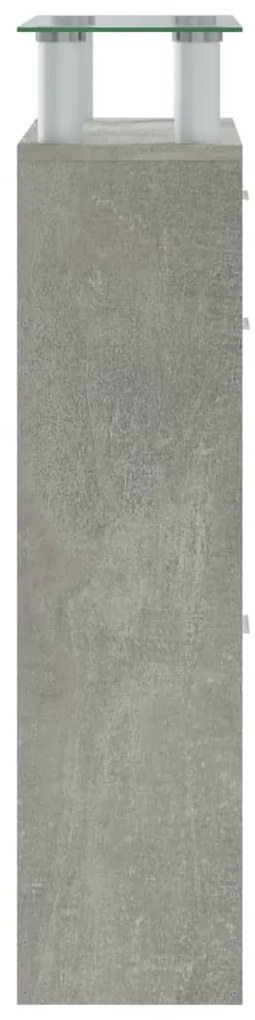 Sapateira 63x24x104 cm derivados de madeira cinzento cimento