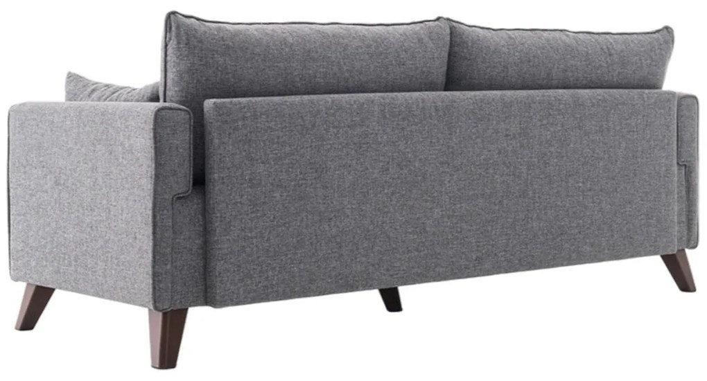 Sofá de 3 Lugares Bella – Cinzento – 208 cm x 85 cm x 81 cm