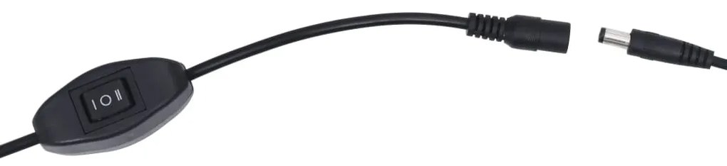 Lâmpada de aquário LED com braçadeira 35-55 cm azul e branco