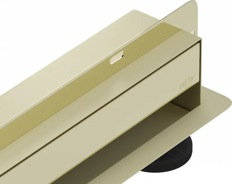 Mexen Flat Wall ralo linear de parede 2 em 1 120 cm, dourado - 1530120