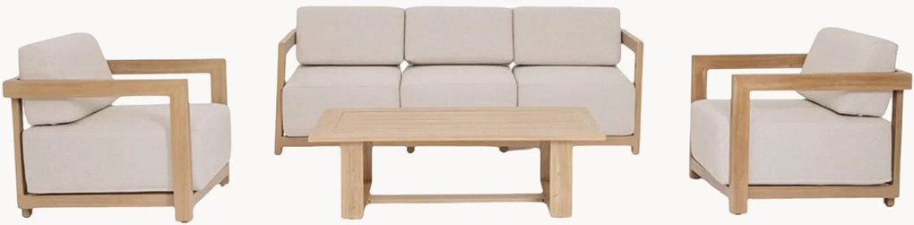 Conjunto lounge para jardim Theseus, conjunto de 4