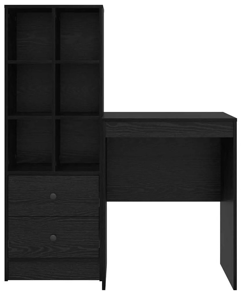 mesa com Armazenamento Carvalho Preto Madeira Engenheirada