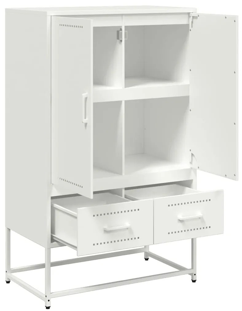 Móvel alto 68x39x111,5 cm aço branco