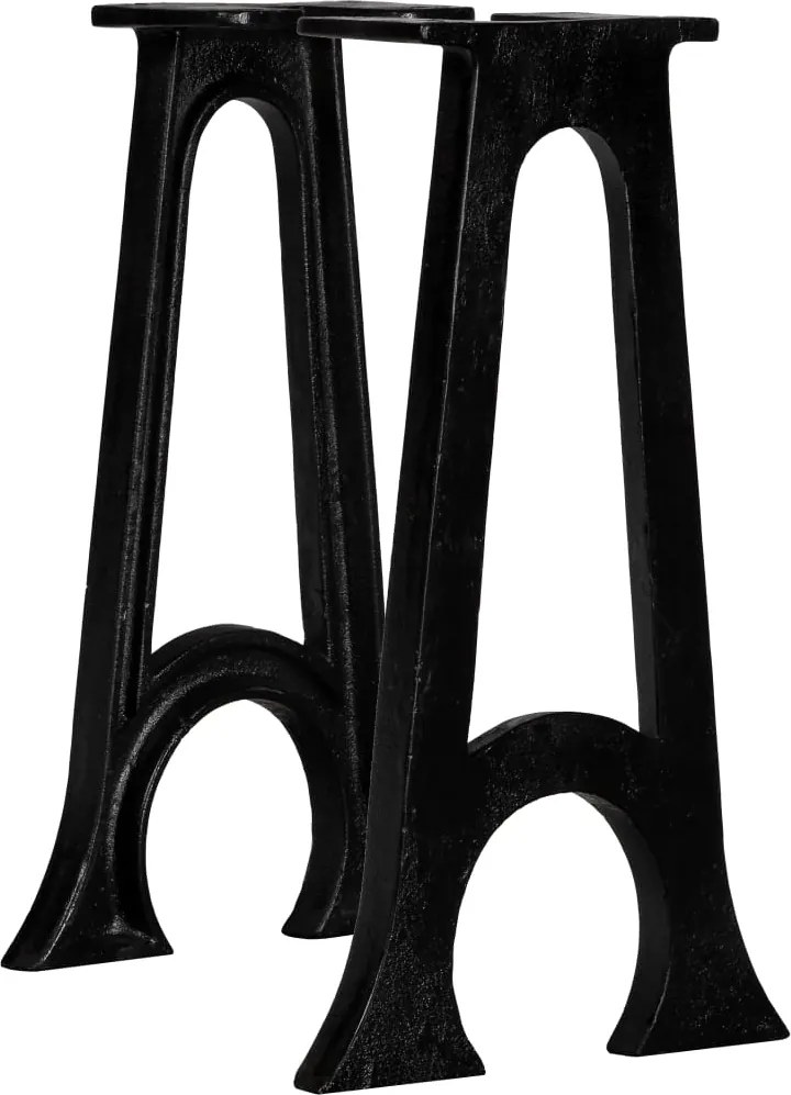 vidaXL Pernas p/ banco 2 pcs estrutura em A arqueada ferro fundido