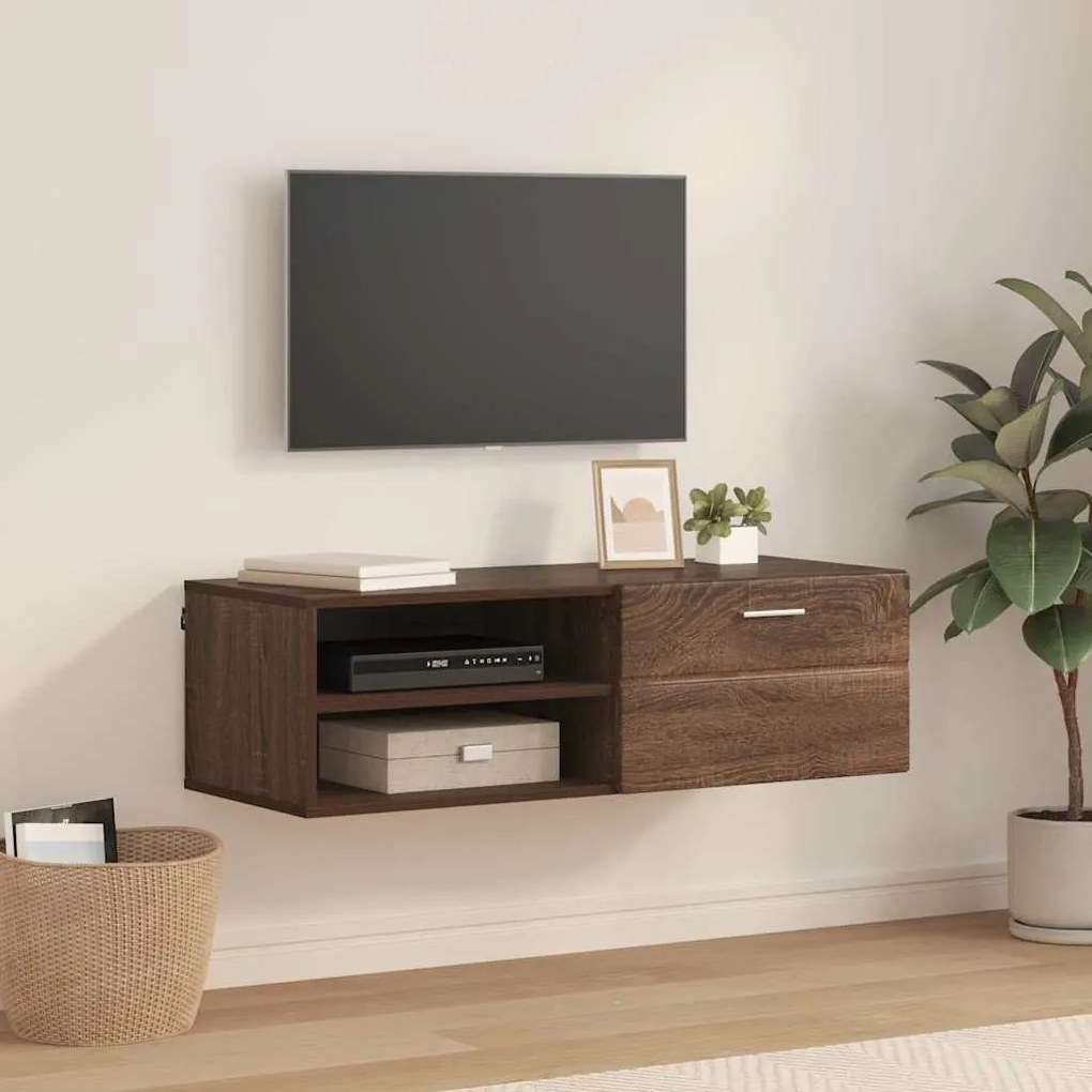 vidaXL Gabinete para TV Carvalho castanho 100.5 x 39 x 30 cm