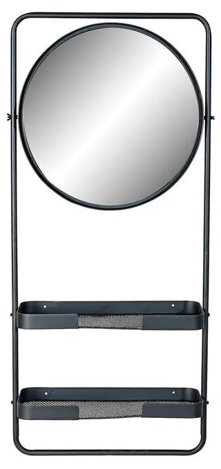 Prateleira de Casa de Banho DKD Home Decor Preto Metal Espelho (55 x 20 x 120 cm)