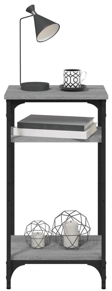 Mesa de apoio 40x30x75 cm derivados de madeira cinzento sonoma