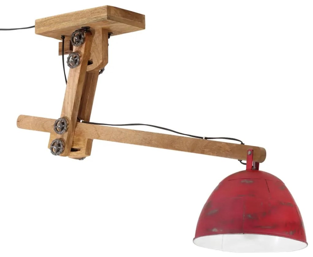 Candeeiro de teto 25 W 105x30x65-108 cm E27 vermelho desgastado