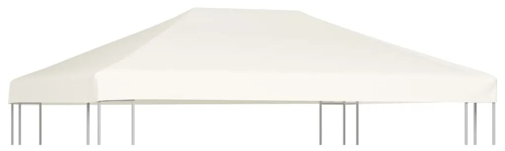 vidaXL Cobertura de gazebo 310 g/m² 4x3 m branco nata