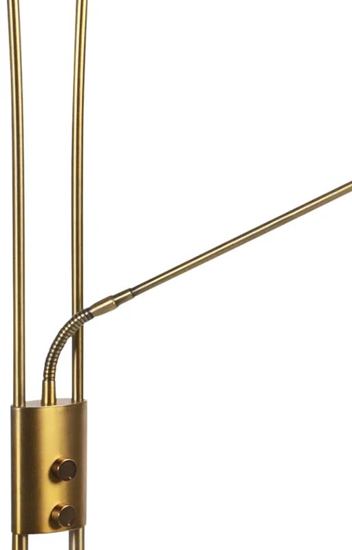 Candeeiro de pé bronze com braço de leitura incl. LED - Ibiza Moderno