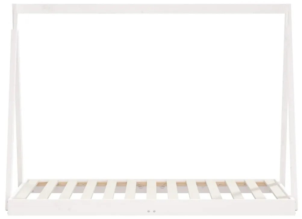 Estrutura de cama infantil 80x160 cm pinho maciço branco