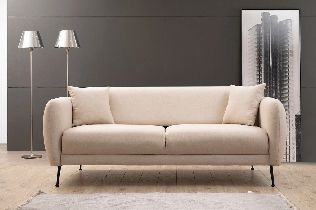 Sofá-cama 3 Lugares Sevilla – Bege – 214x98x85 cm