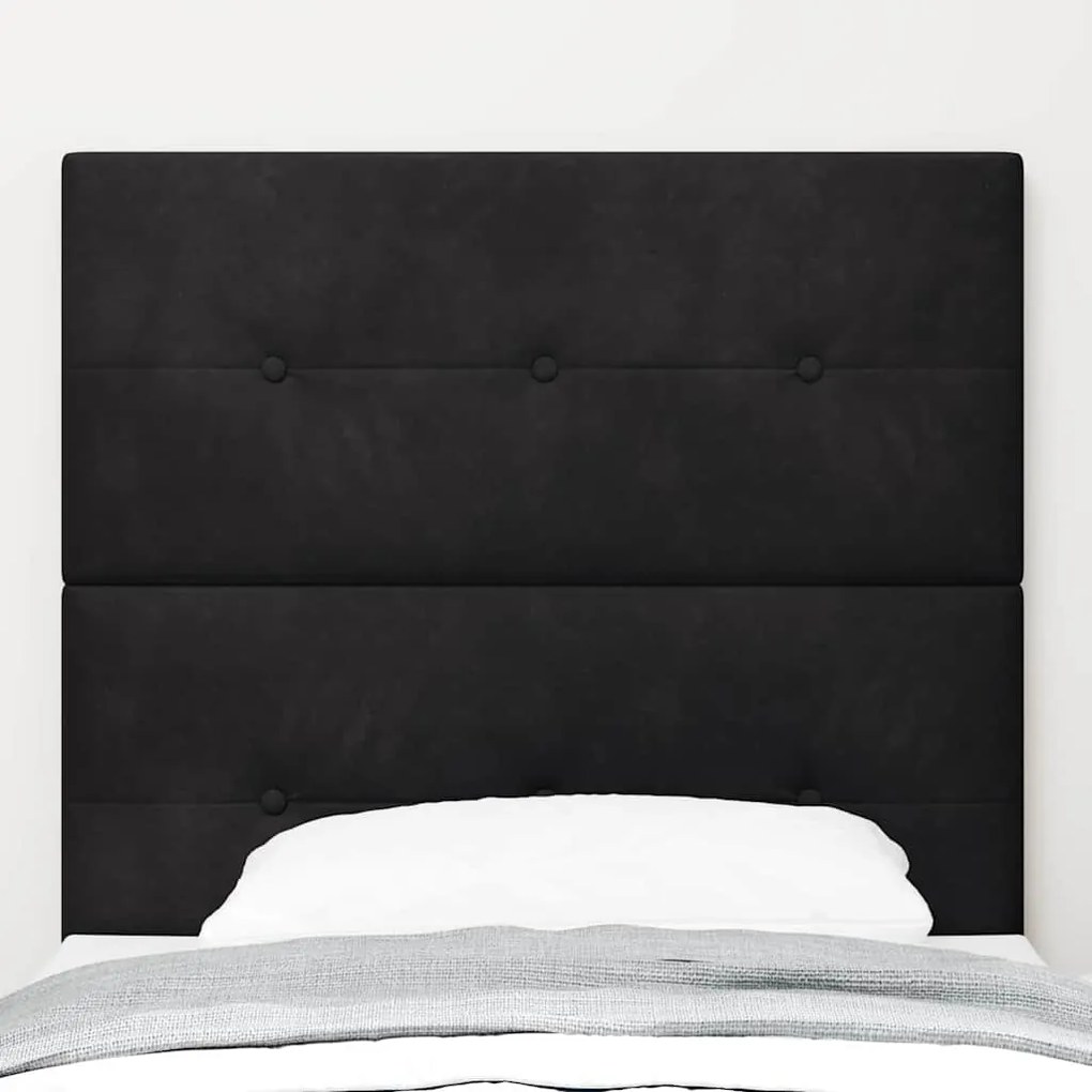 Cabeceira LED vidaXL Preta 100 cm em Veludo