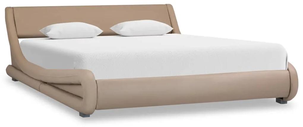 Estrutura de cama 120x200 cm couro artificial cappuccino
