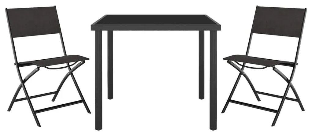 3 pcs conjunto de jantar para exterior aço