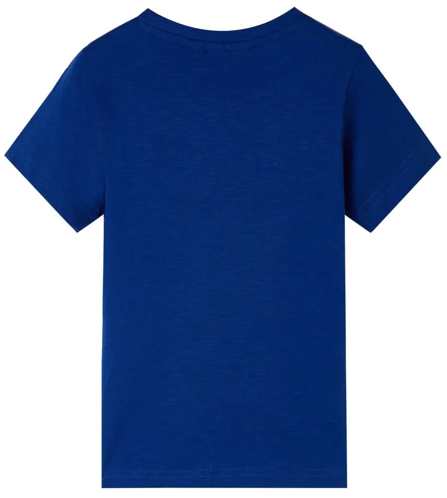 T-shirt para criança com mangas curtas azul-escuro 104