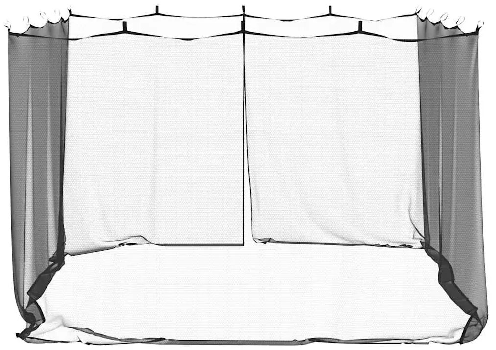 Rede mosquiteira p/ interior exterior malha preto 300x300x200cm