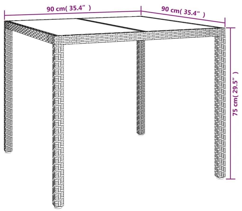 5 pcs conjunto jantar p/ jardim c/ almofadões vime PE castanho