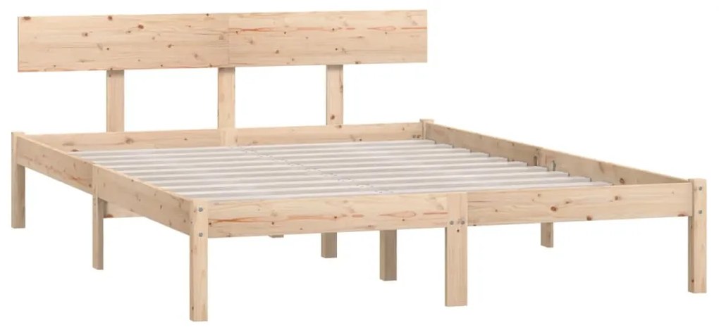 Estrutura de cama casal 135x190 cm pinho maciço