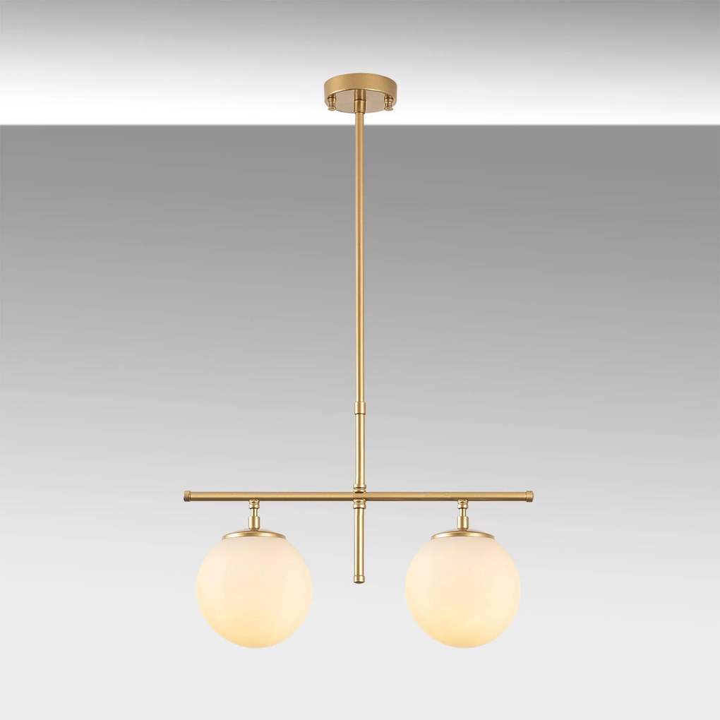 Candeeiro de Teto Roe – Dourado Brilhante – 52 x 15 x 36-76 cm