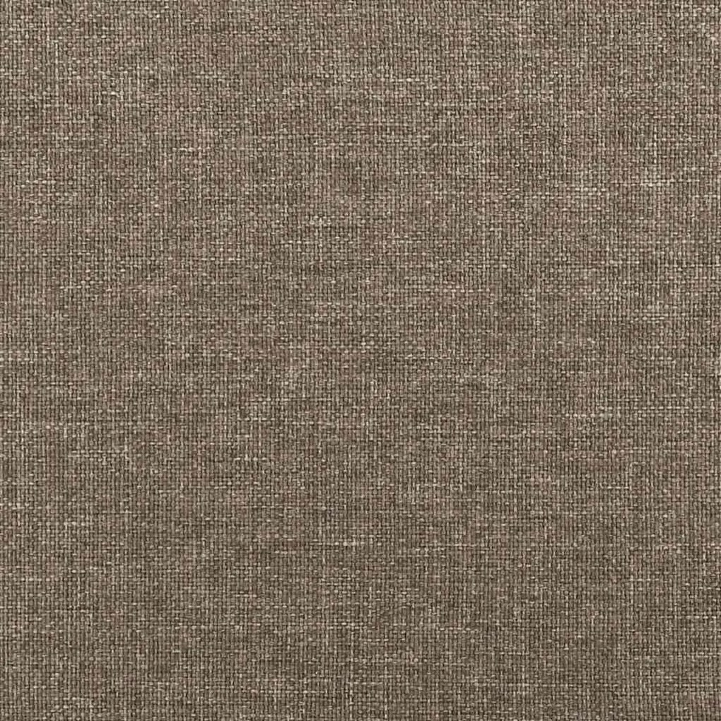 Cama boxspring c/ colchão 120x190cm tecido castanho-acinzentado