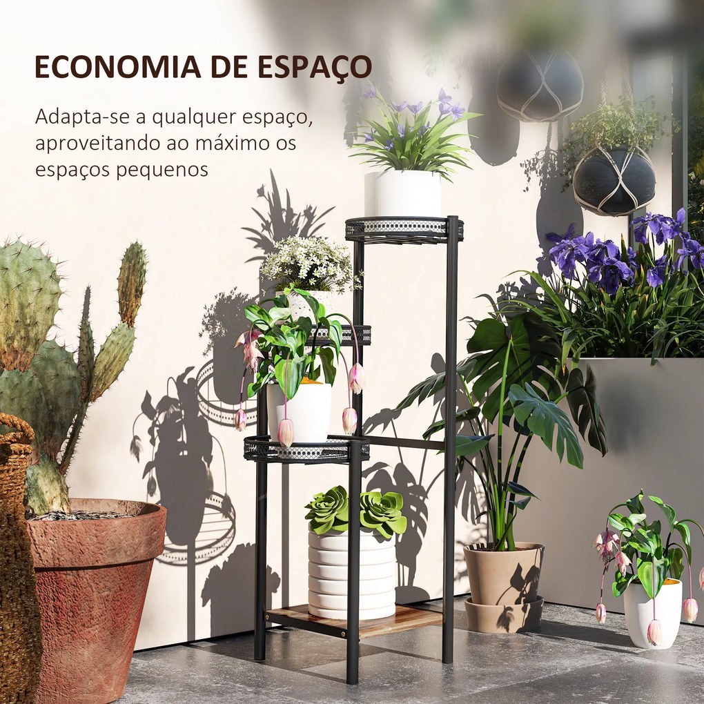 Suporte para Plantas de 4 Níveis Suporte de Aço pata Plantas de Interi
