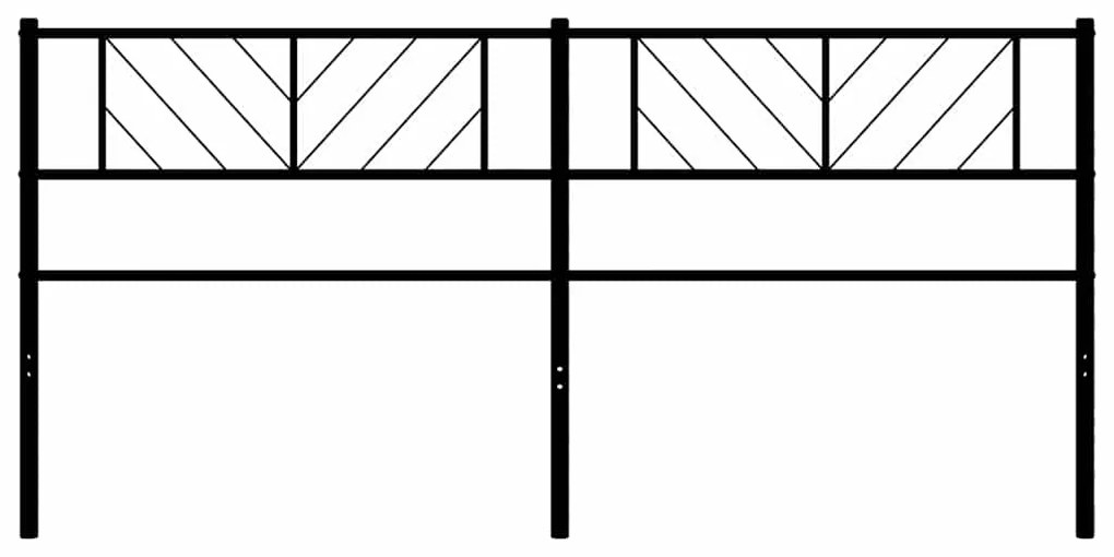 Cabeceira de cama 193 cm metal preto