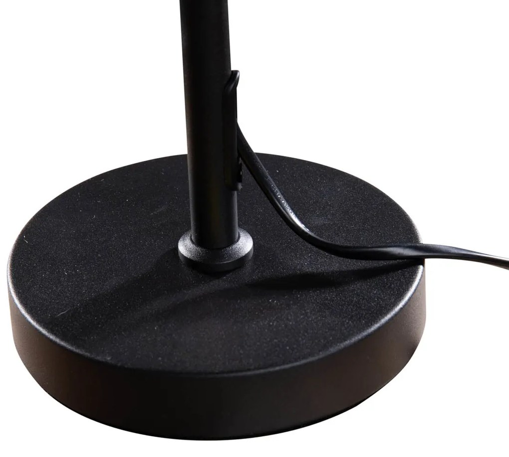 Candeeiro de Mesa Preto com Abajur em Veludo Verde 35cm - Parte